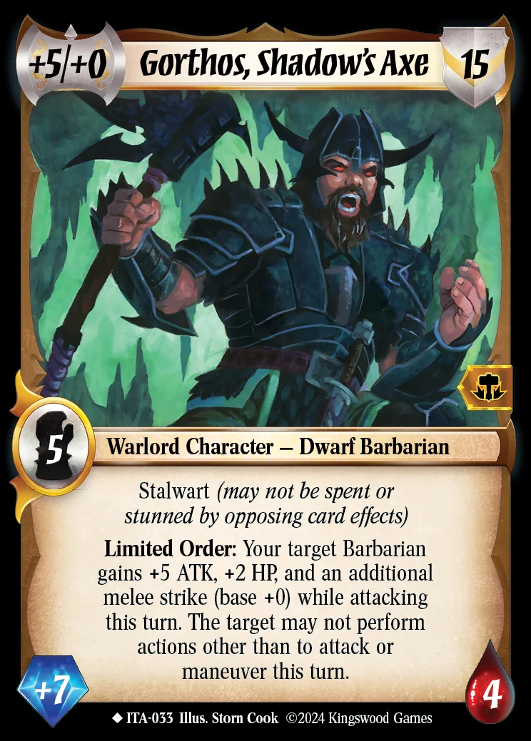 Gorthos, Shadow's Axe