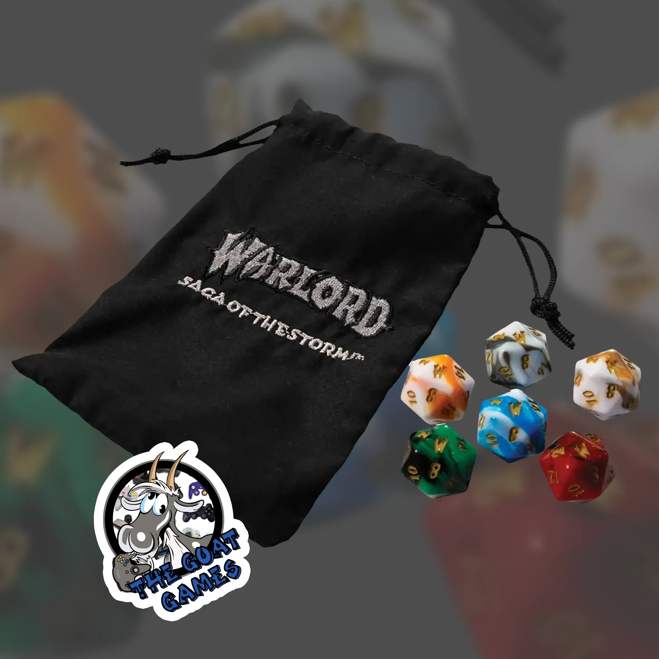 Warlord Dice Set & Dice Bag